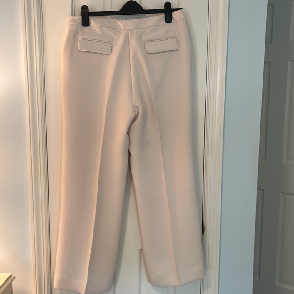 REISS flowy wide leg cream colored pants. EUC. Worn to one event.  Beautiful! - Picture 2 of 10